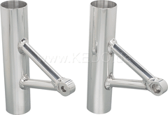 Kedo Aluminum Headlight Brackets (1 pair), polished, 1 Pair, GibbonSlap-Style (Wrenchmonkees) | WM0015