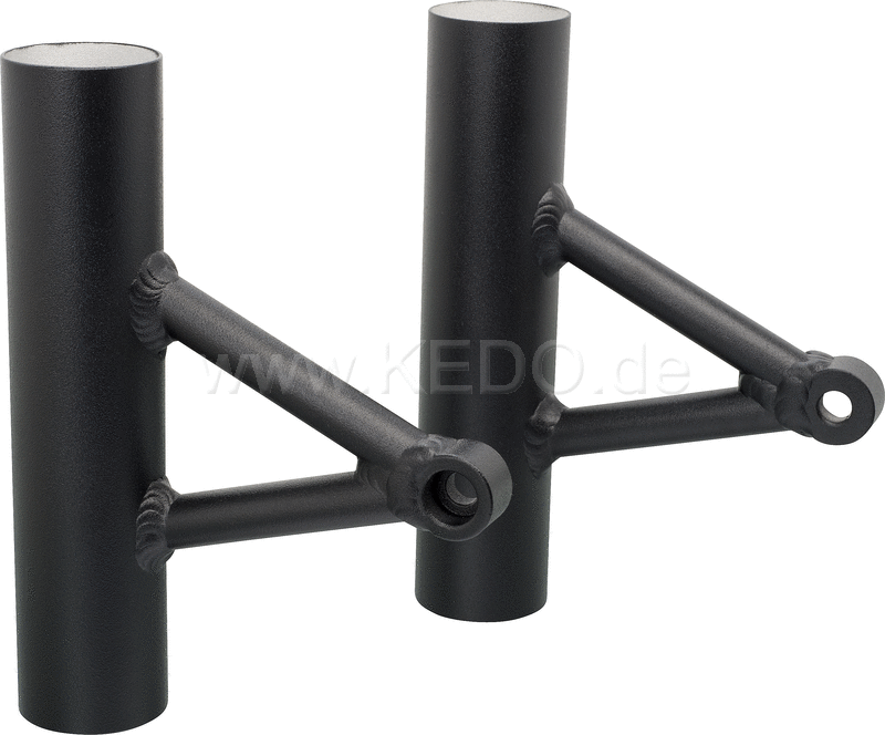 Kedo Aluminum Headlight brackets (1 Pair) Wrenchmonkees / GibbonSlap style, black-coated | WM0015S