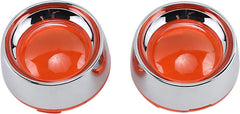 KURYAKYN DEEP DISH BEZELS FOR BULLET TURN SIGNALS AMBER LENS CHROME BEZEL | 2108