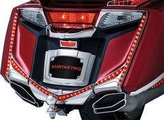 KURYAKYN VERTICAL REAR LED LIGHT STRIPS WITH RED LENSES CHROME | 3237
