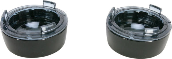 KURYAKYN DEEP DISH BEZELS FOR BULLET TURN SIGNALS SMOKE LENS BLACK BEZEL | 5480