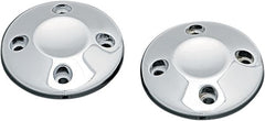 KURYAKYN END CAPS PLAIN FOR ISO GRIPS CHROME | 6243