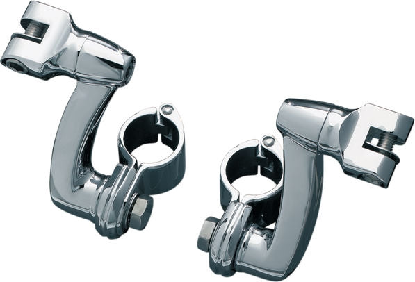 KURYAKYN LONGHORN OFFSET MOUNTS WITH 1-1/4" MAGNUM QUICK CLAMPS CHROME | 7986