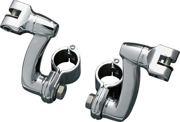 KURYAKYN LONGHORN OFFSET MOUNTS WITH 1-1/4" MAGNUM QUICK CLAMPS CHROME | 7986