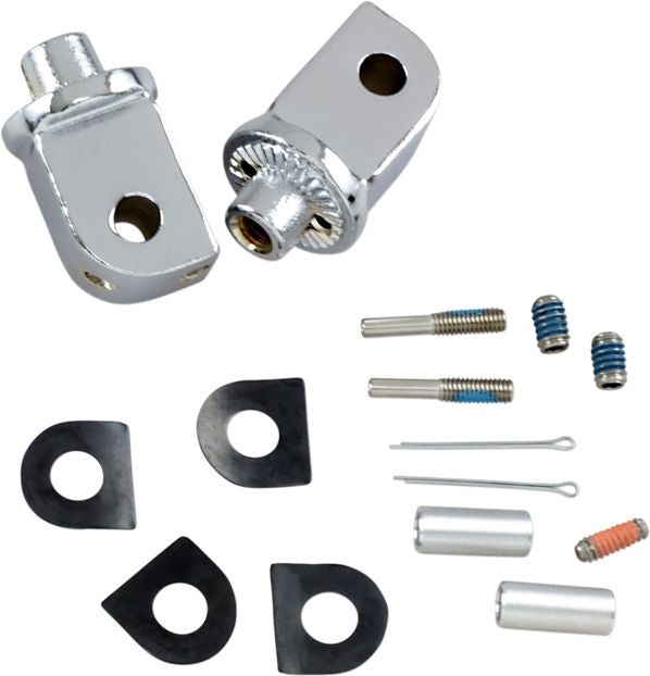 KURYAKYN SPLINED ADAPTER MOUNTS FOR HONDA & YAMAHA CHROME | 8825
