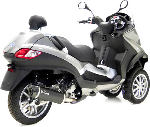Leovince NERO SLIP-ON, STAINLESS STEEL, CARBON FIBER End Cap E-Approved for PIAGGIO MP3 400/LT/RST (2007-2012) | 14005