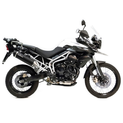 Leovince NERO SLIP-ON, STAINLESS STEEL, CARBON FIBER End Cap E*-Approved for TRIUMPH TIGER 800 XC/XCA/XCX/XR/XRX (2011-2016) | 14006
