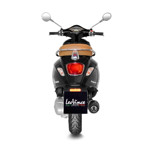 LEOVINCE SBK NERO 1/1 PIAGGIO VESPA PRIMAVERA/SPRINT 125 iGet ABS INOX with catalyst ECE/EU-APPROVED STAINLESS STEEL FULL SYSTEM | 14067K