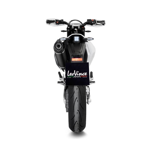 LEOVINCE SBK NERO 1/1 HUSQVARNA 701 SUPERMOTO/ENDURO/ENDURO LR INOX with catalyst ECE/EU-APPROVED STAINLESS STEEL FULL SYSTEM | 14075K