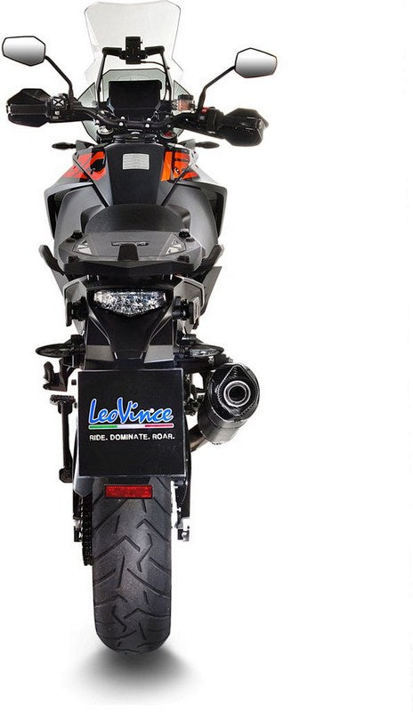 Leovince LV ONE EVO SLIP-ON, STAINLESS STEEL, CARBON FIBER End Cap Ece-Approved for KTM 1090 ADVENTURE/R (2017-2019) | 14192E