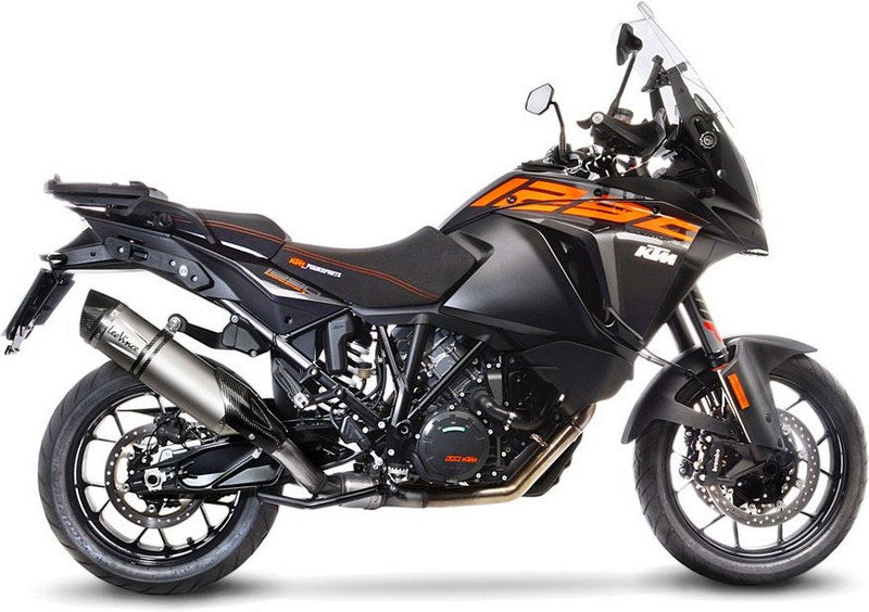 Leovince LV ONE EVO SLIP-ON, STAINLESS STEEL, CARBON FIBER End Cap Ece-Approved for KTM 1090 ADVENTURE/R (2017-2019) | 14192E