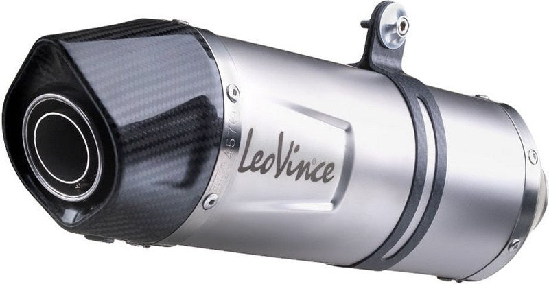Leovince LV ONE EVO FULL SYSTEM1/1, STAINLESS STEEL, CARBON FIBER End Cap Db(A) Compliant for HUSQVARNA 701 ENDURO (2017-2019) | 14232E