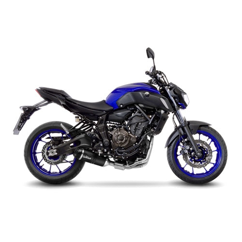 LEOVINCE SBK LV ONE EVO 2/1 MT-07/MT-07 TRACER/XSR 700 INOX BLACK with catalyst ECE/EU-APPROVED STAINLESS STEEL FULL SYSTEM | 14251EKB
