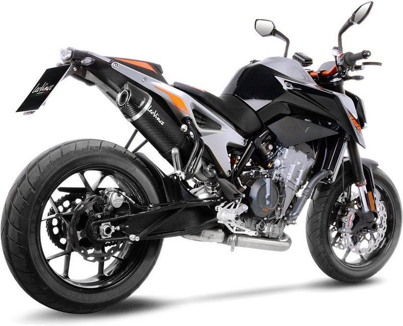Leovince LV ONE EVO SLIP-ON, CARBON FIBER, CARBON FIBER End Cap Ece-Approved for KTM 790 DUKE (2018-2019) | 14254E