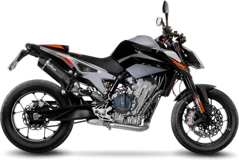 Leovince LV ONE EVO SLIP-ON, CARBON FIBER, CARBON FIBER End Cap Ece-Approved for KTM 790 DUKE (2018-2019) | 14254E