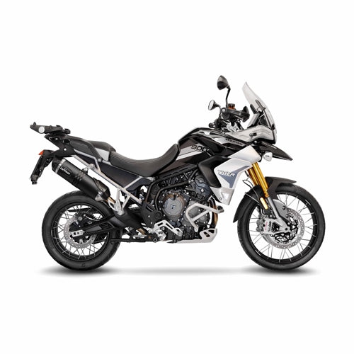 LEOVINCE SBK LV ONE EVO BLACK TRIUMPH TIGER 900 GT/RALLY/PRO INOX ECE-APPROVED STAINLESS STEEL SLIP-ON | 14352EB