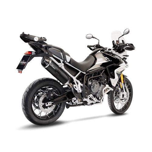 LEOVINCE SBK LV ONE EVO BLACK TRIUMPH TIGER 900 GT/RALLY/PRO INOX ECE-APPROVED STAINLESS STEEL SLIP-ON | 14352EB