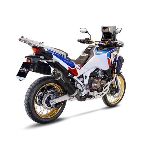 LEOVINCE SBK LV ONE EVO BLACK HONDA CRF 1100 L AFRICA TWIN/ADVENTURE SPORT/DCT INOX ECE-APPROVED STAINLESS STEEL SLIP-ON | 14355EB
