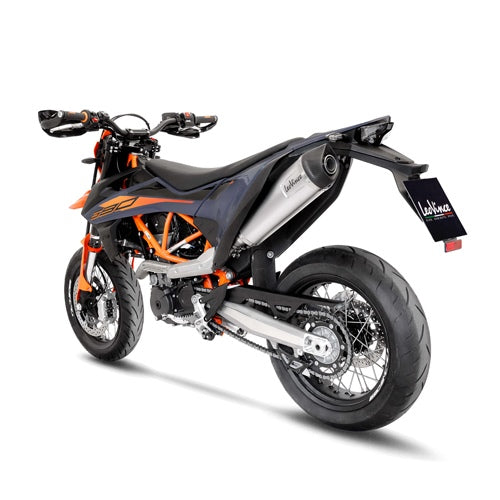 LEOVINCE SBK LV ONE EVO KTM 690 SMC R/ENDURO INOX with catalyst ECE/EU-APPROVED STAINLESS STEEL SLIP-ON | 14363EK