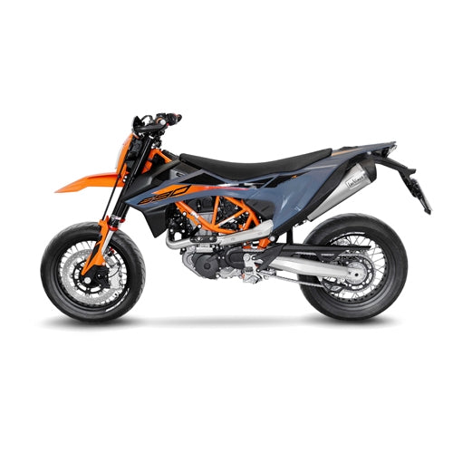 LEOVINCE SBK LV ONE EVO 1/1 KTM 690 SMC R/ENDURO INOX with catalyst ECE/EU-APPROVED STAINLESS STEEL FULL SYSTEM | 14364EK