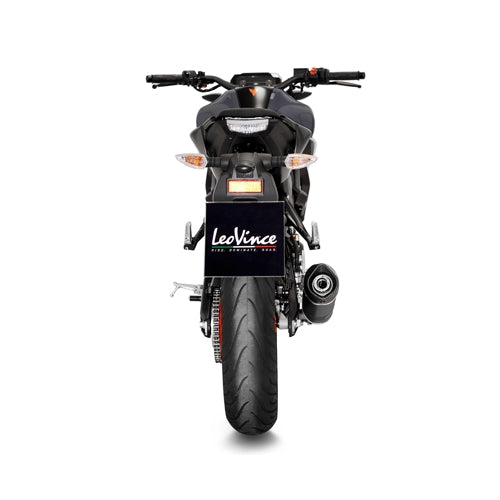 LEOVINCE SBK LV ONE EVO BLACK 1/1 YAMAHA MT-125/XSR 125/YZF-R125 INOX with catalyst ECE/EU-APPROVED STAINLESS STEEL FULL SYSTEM | 14365EBK