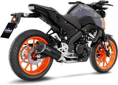 Leovince Full System Exhaust Sbk LV One Evo Black 1/1 Yamaha MT-125 / XSR 125 / YZF-R125 Inox | 14365EBU