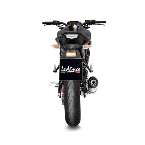 LEOVINCE SBK LV ONE EVO 1/1 YAMAHA MT-125/XSR 125/YZF-R125 INOX with catalyst ECE/EU-APPROVED STAINLESS STEEL FULL SYSTEM | 14365EK