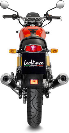 Leovince 2 Slip-On Exhaust Classic Racer Black Royal Enfield Continental GT 650 / InteRCeptor 650 | 15007BU