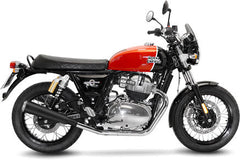 Leovince 2 Slip-On Exhaust Classic Racer Black Royal Enfield Continental GT 650 / InteRCeptor 650 | 15007BU
