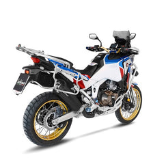 LEOVINCE SBK LV-12 BLACK HONDA CRF 1100 L AFRICA TWIN/ADVENTURE SPORT/DCT ECE-APPROVED STAINLESS STEEL SLIP-ON | 15302B