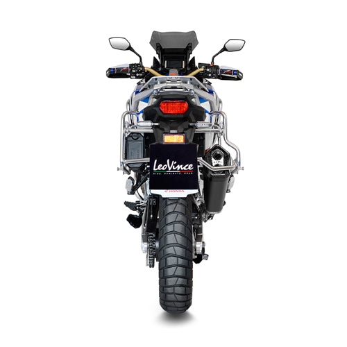 LEOVINCE SBK LV-12 BLACK HONDA CRF 1100 L AFRICA TWIN/ADVENTURE SPORT/DCT ECE-APPROVED STAINLESS STEEL SLIP-ON | 15302B