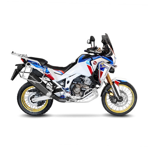LEOVINCE SBK LV-12 BLACK HONDA CRF 1100 L AFRICA TWIN/ADVENTURE SPORT/DCT ECE-APPROVED STAINLESS STEEL SLIP-ON | 15302B