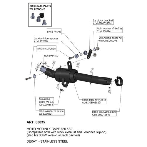 Leovince Cat Eliminator (Link Pipe) | 80035