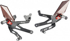 Lightech "R" VERSION ADJ. REAR SETS - STD/REVERSE GEAR SHIFT- PANIGALE V4 | FTRDU012R