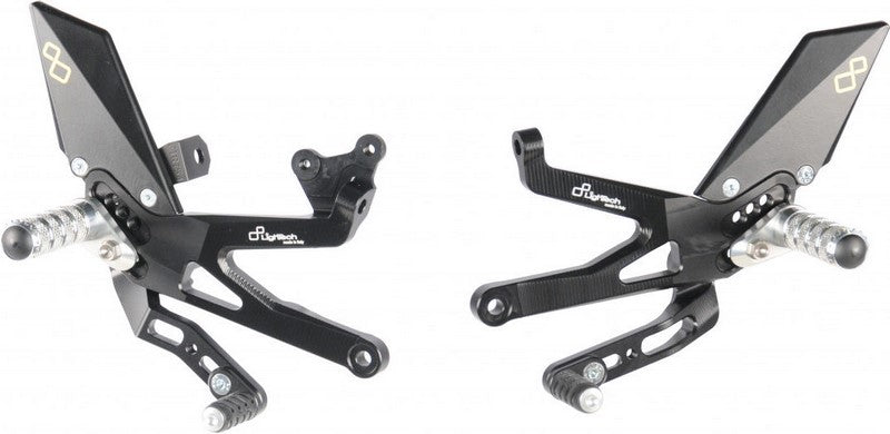 Lightech ADJUSTABLE REAR SETS -STD/REVERSE GEAR SHIFT- WITH FOLD UP FOOTPEG DUCATI PANIGALE V4 | FTRDU012W