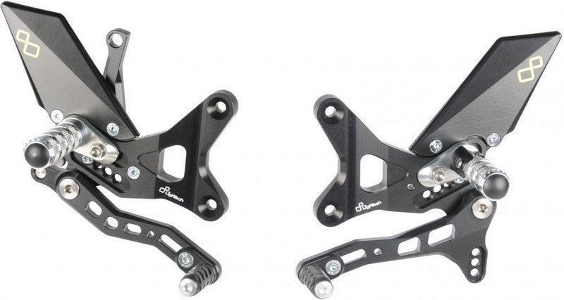 Lightech ADJUSTABLE REAR SETS WITH FIXED FOOTPEG KTM 790 DUKE - "R" VERSION | FTRKT002R