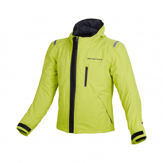 Macna Refuge Mens Textile Jackets - Waterproof Neon yellow/Grey | 1651355-780