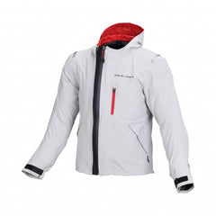 Macna Refuge Mens Textile Jackets - Waterproof Light grey/Red | 1651355-830