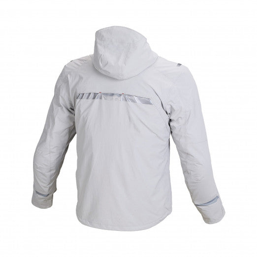 Macna Refuge Mens Textile Jackets - Waterproof Light grey/Red | 1651355-830