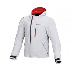 Macna Refuge Mens Textile Jackets - Waterproof Light grey/Red | 1651355-830