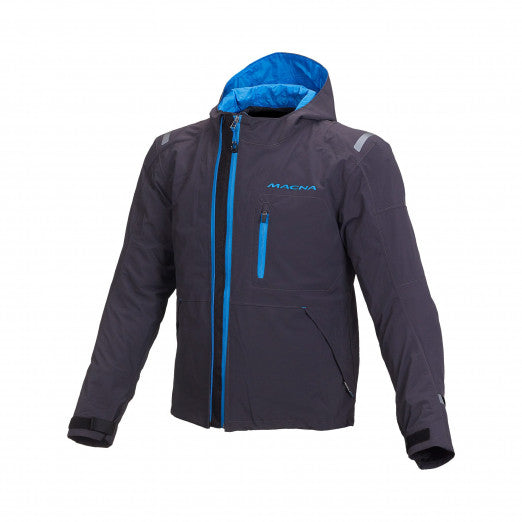 Macna Refuge Mens Textile Jackets - Waterproof Grey/Blue | 1651355-850