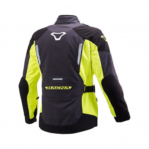 Macna Equator Mens Textile Jackets - Waterproof Black/neon yellow | 1653236-870