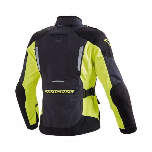 Macna Equator Ladies Women's Textile Jackets - Waterproof Black/neon yellow | 1653250-870