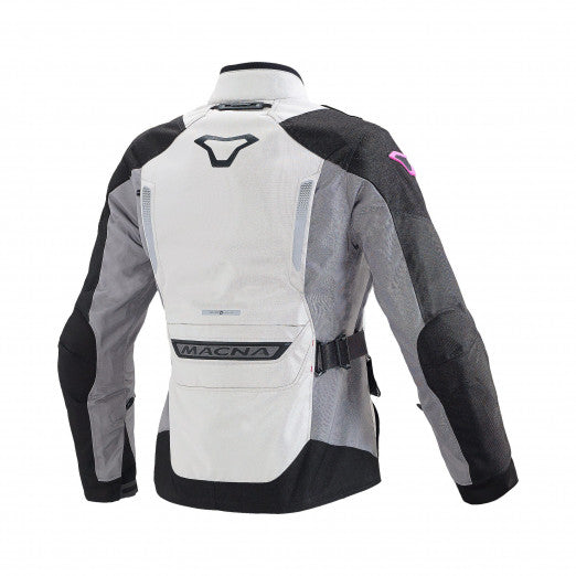 Macna Equator Ladies Women's Textile Jackets - Waterproof Light grey/black | 1653250-881