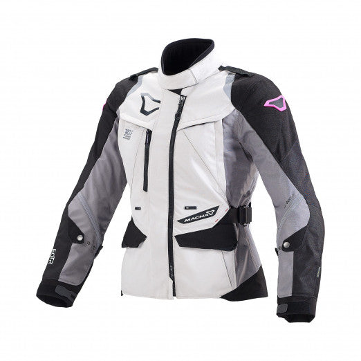 Macna Equator Ladies Women's Textile Jackets - Waterproof Light grey/black | 1653250-881