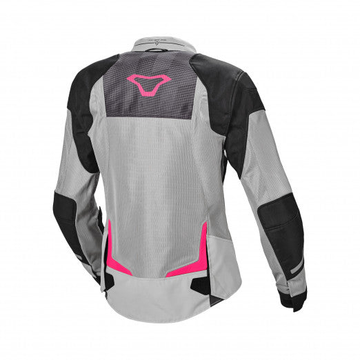 Macna Orcano Women'S Textile Summer Jackets L-Grey/Pink | 1653256-816