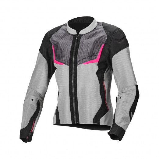 Macna Orcano Women'S Textile Summer Jackets L-Grey/Pink | 1653256-816