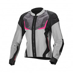 Macna Orcano Women'S Textile Summer Jackets L-Grey/Pink | 1653256-816