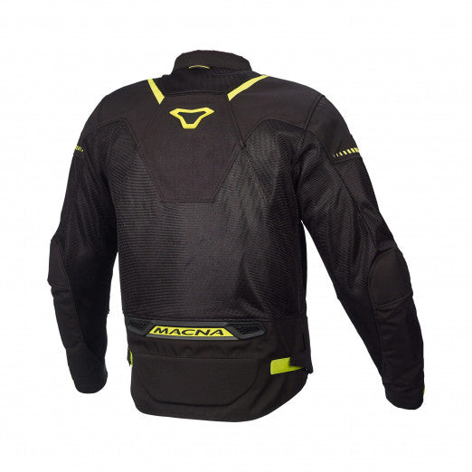 Macna Hurracage Mens Textile Summer Jackets Black/Neon yellow | 1653260-170