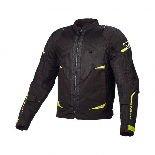 Macna Hurracage Mens Textile Summer Jackets Black/Neon yellow | 1653260-170